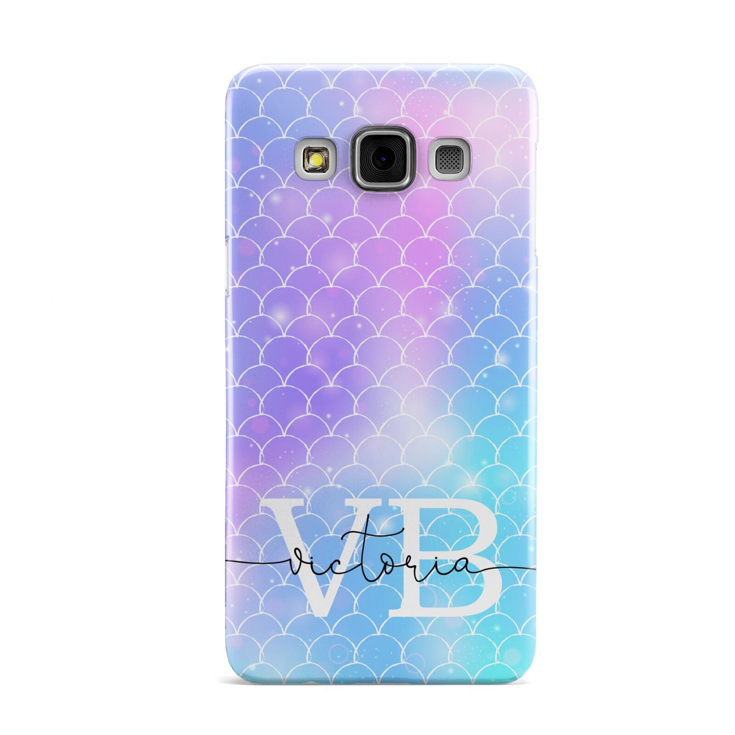 Monogram Mermaid Glitter with Name Samsung Galaxy A3 Case