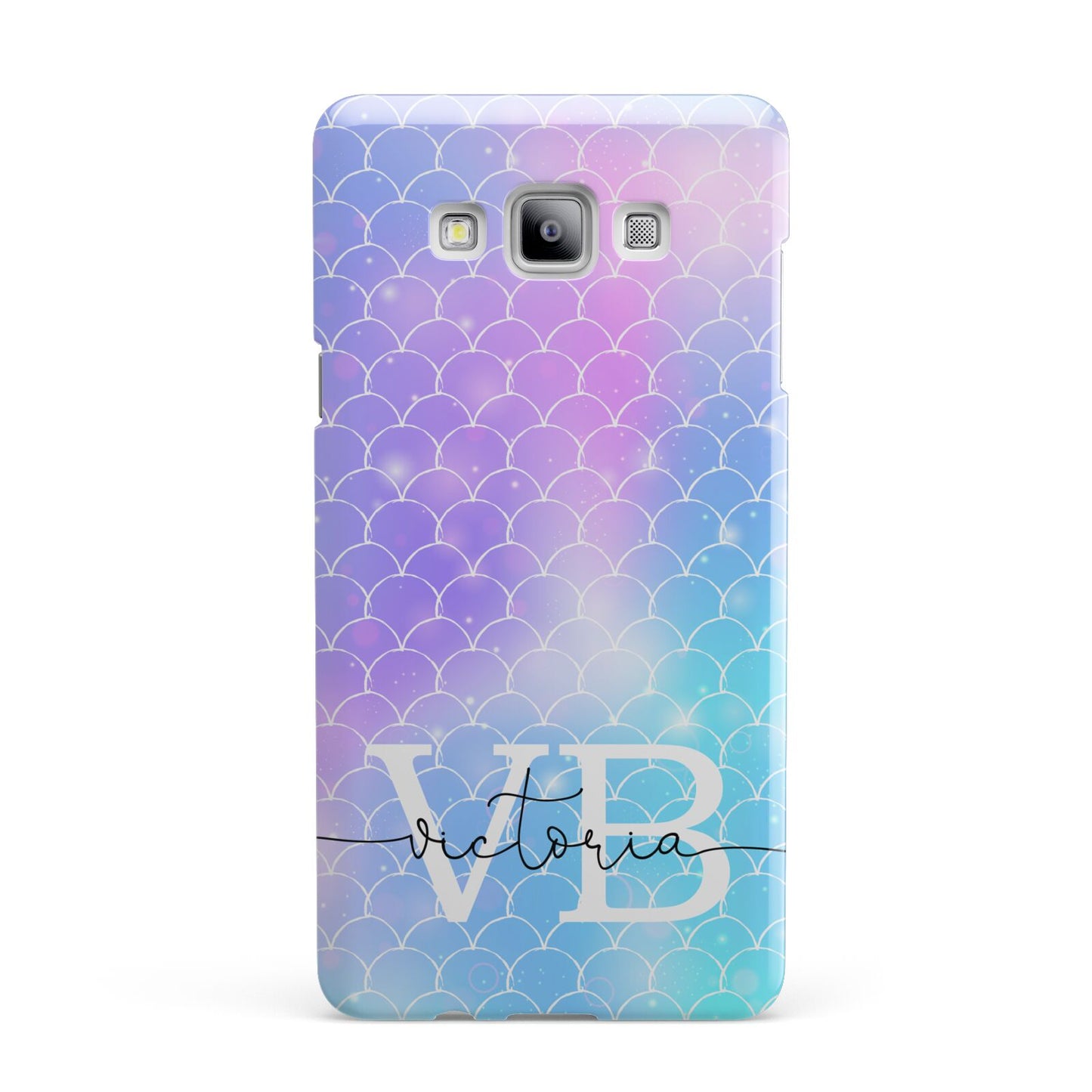 Monogram Mermaid Glitter with Name Samsung Galaxy A7 2015 Case