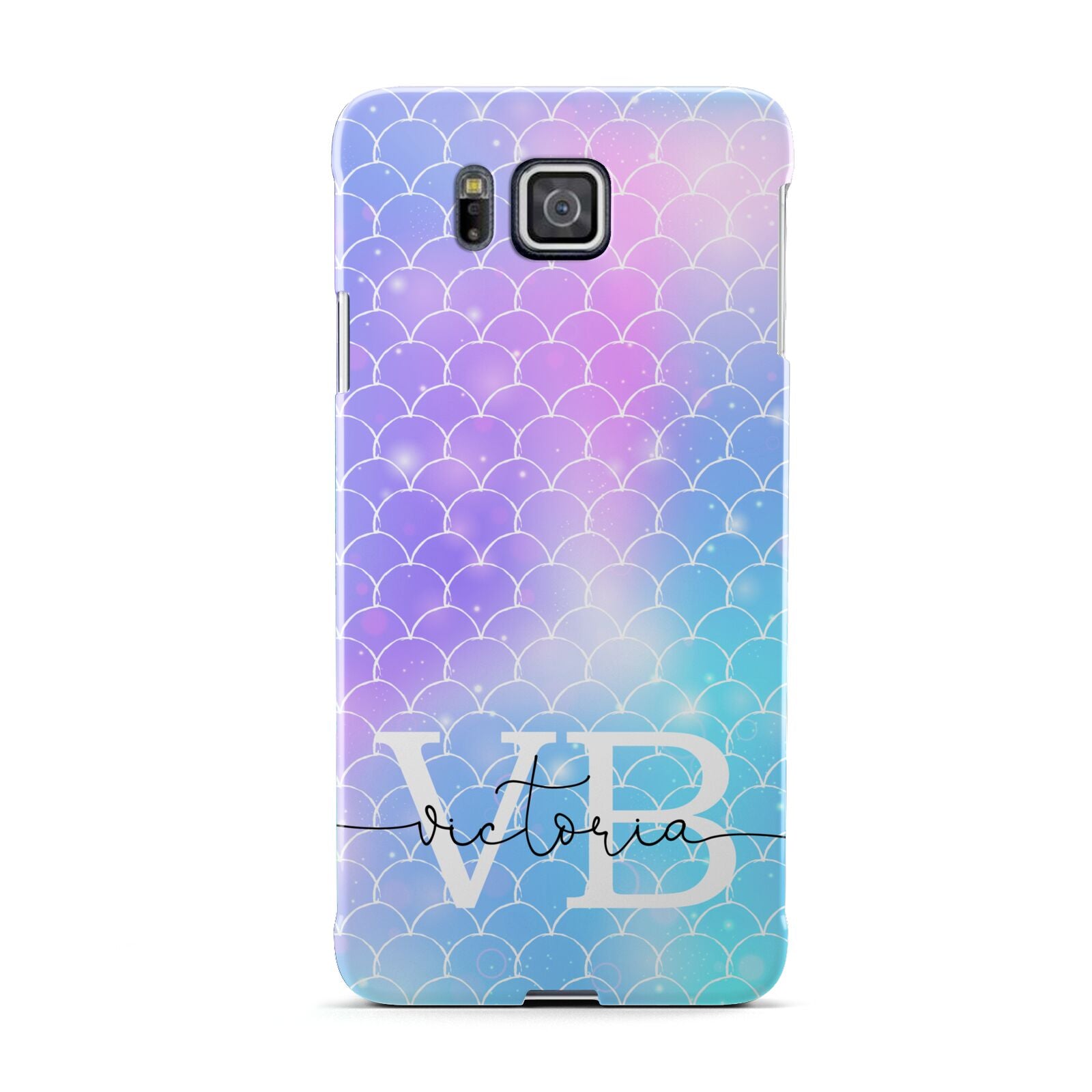 Monogram Mermaid Glitter with Name Samsung Galaxy Alpha Case