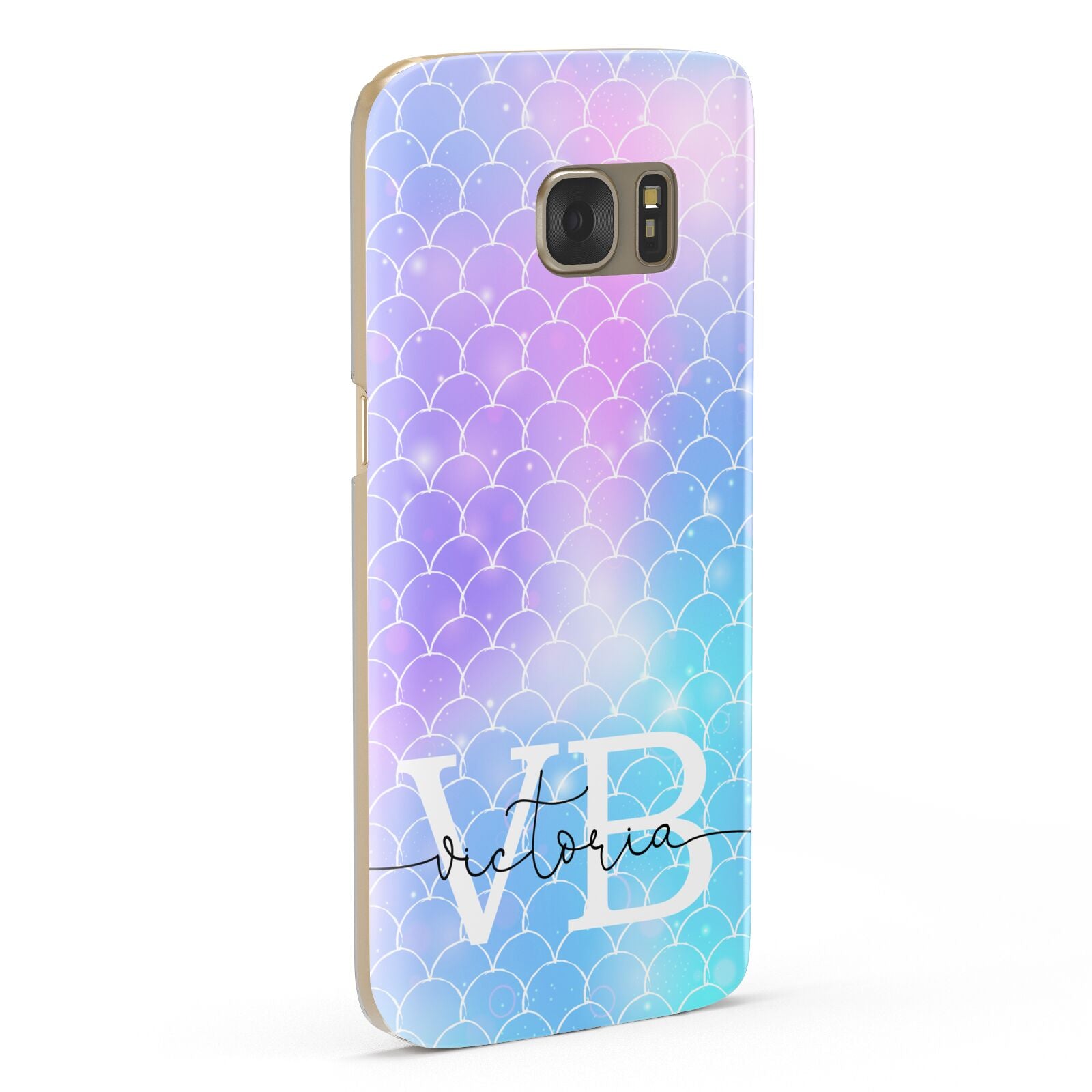 Monogram Mermaid Glitter with Name Samsung Galaxy Case Fourty Five Degrees