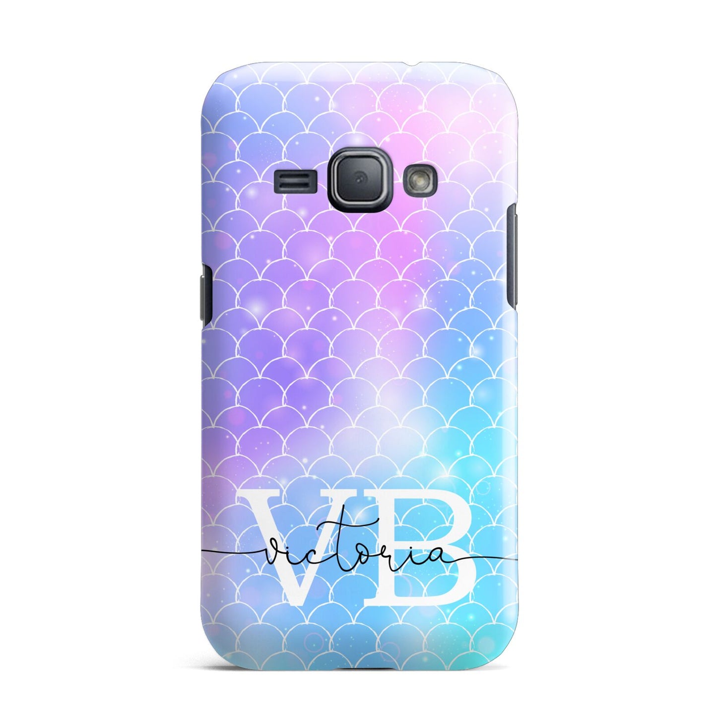 Monogram Mermaid Glitter with Name Samsung Galaxy J1 2016 Case