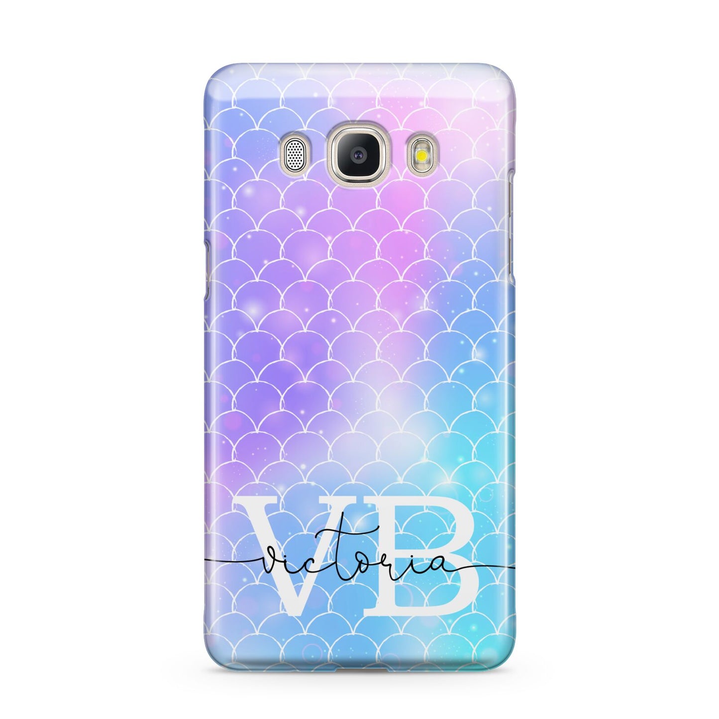 Monogram Mermaid Glitter with Name Samsung Galaxy J5 2016 Case