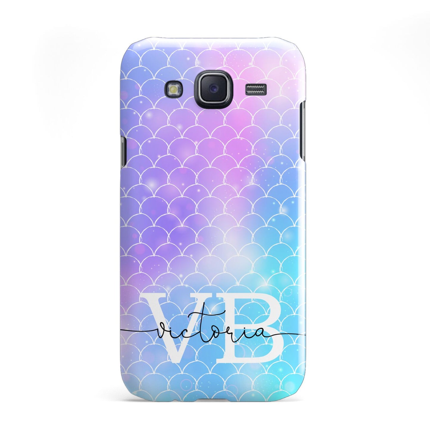 Monogram Mermaid Glitter with Name Samsung Galaxy J5 Case