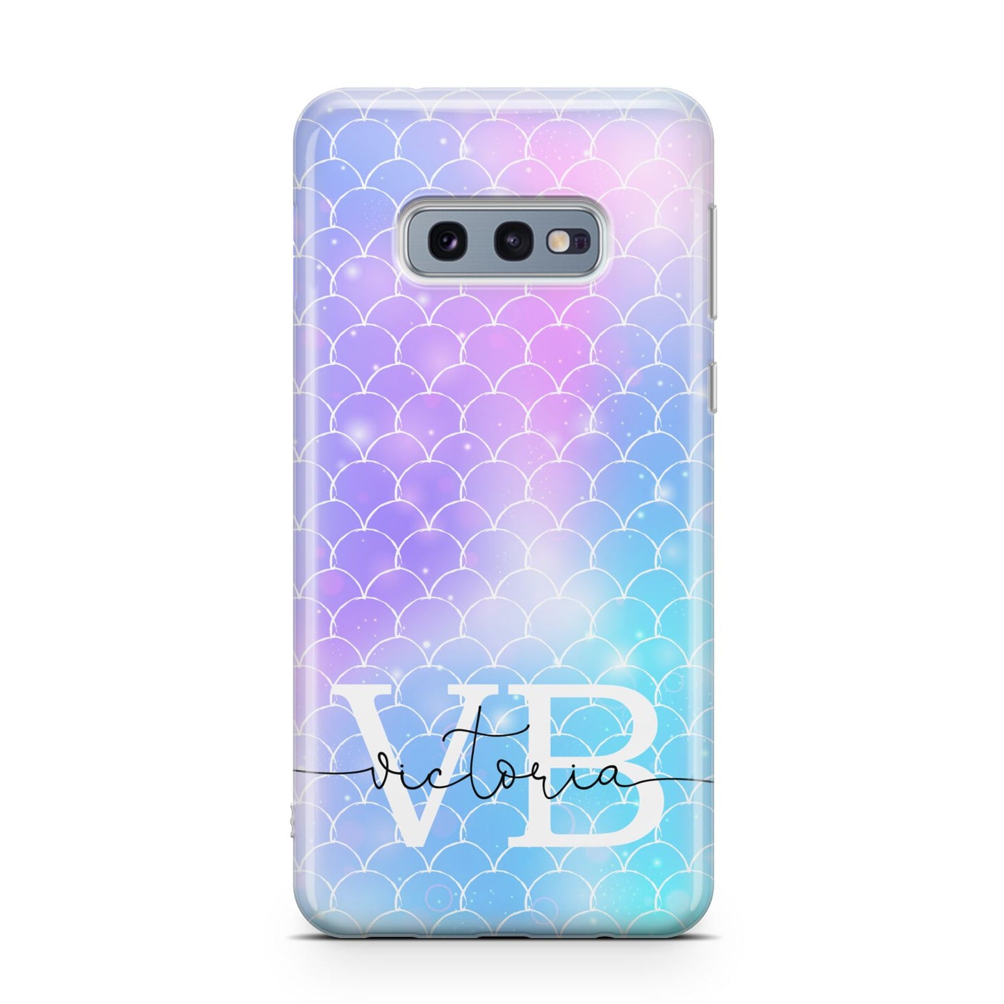 Monogram Mermaid Glitter with Name Samsung Galaxy S10E Case