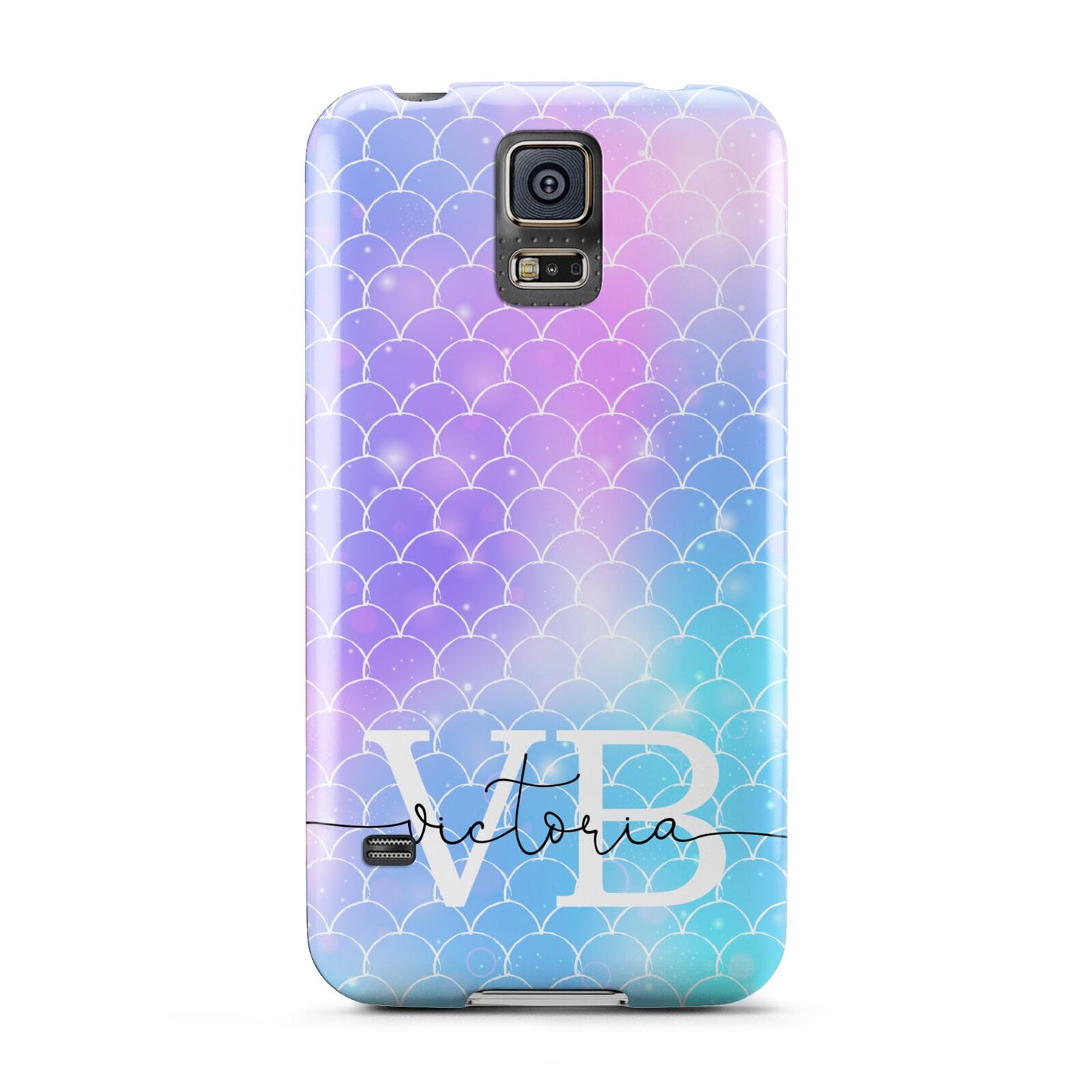 Monogram Mermaid Glitter with Name Samsung Galaxy S5 Case