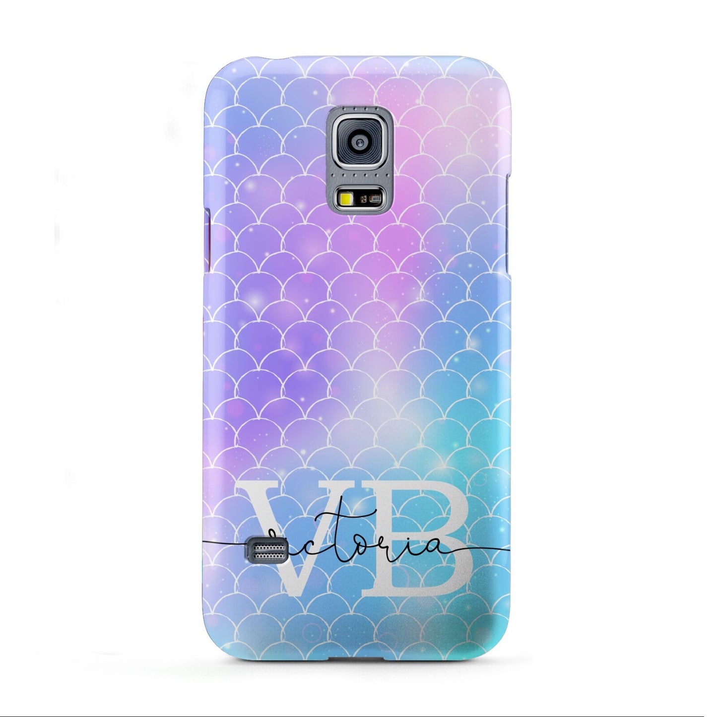 Monogram Mermaid Glitter with Name Samsung Galaxy S5 Mini Case