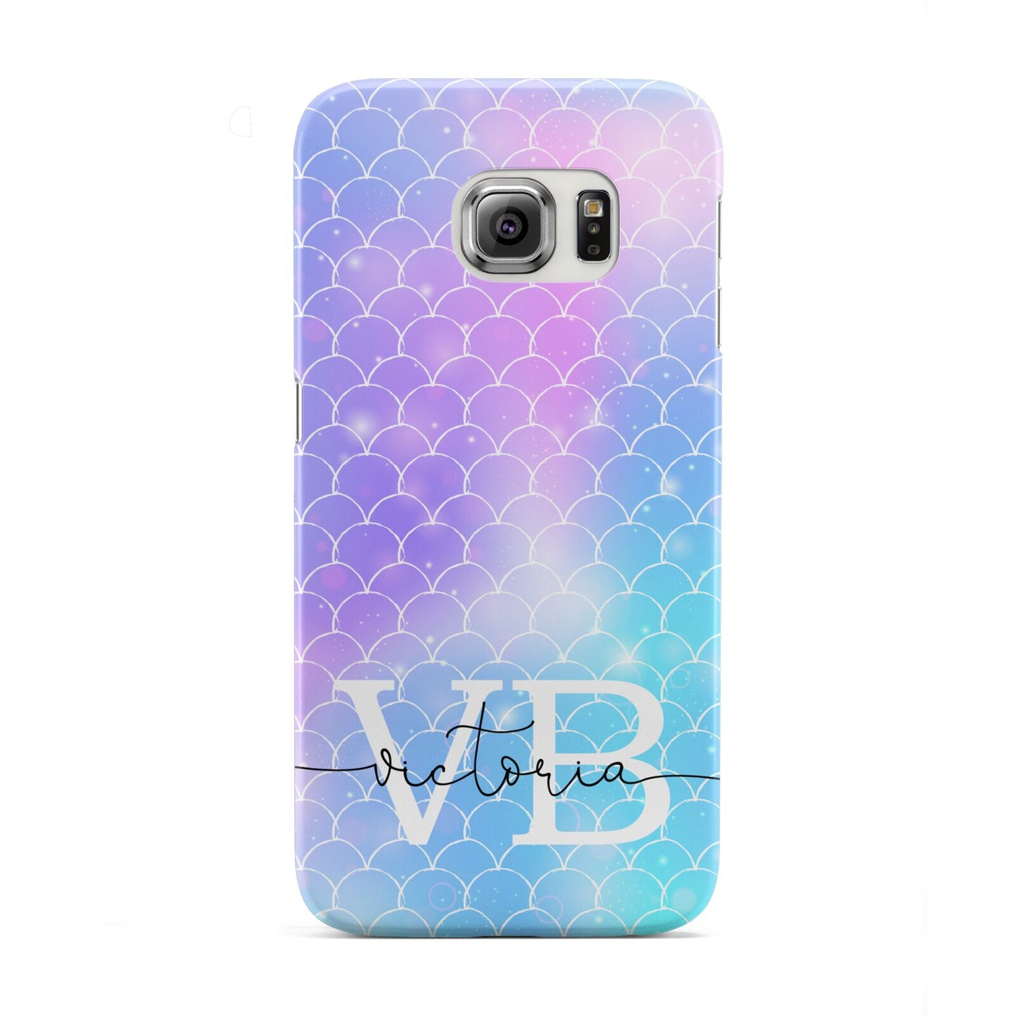 Monogram Mermaid Glitter with Name Samsung Galaxy S6 Edge Case