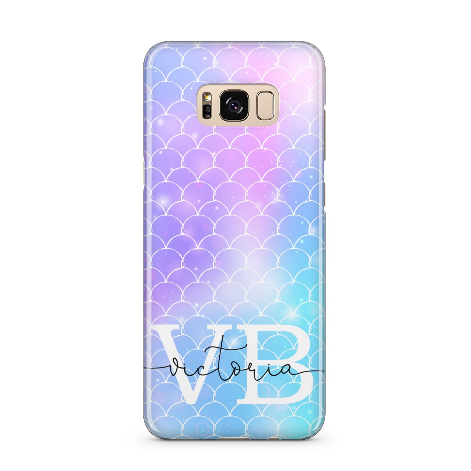 Monogram Mermaid Glitter with Name Samsung Galaxy S8 Plus Case