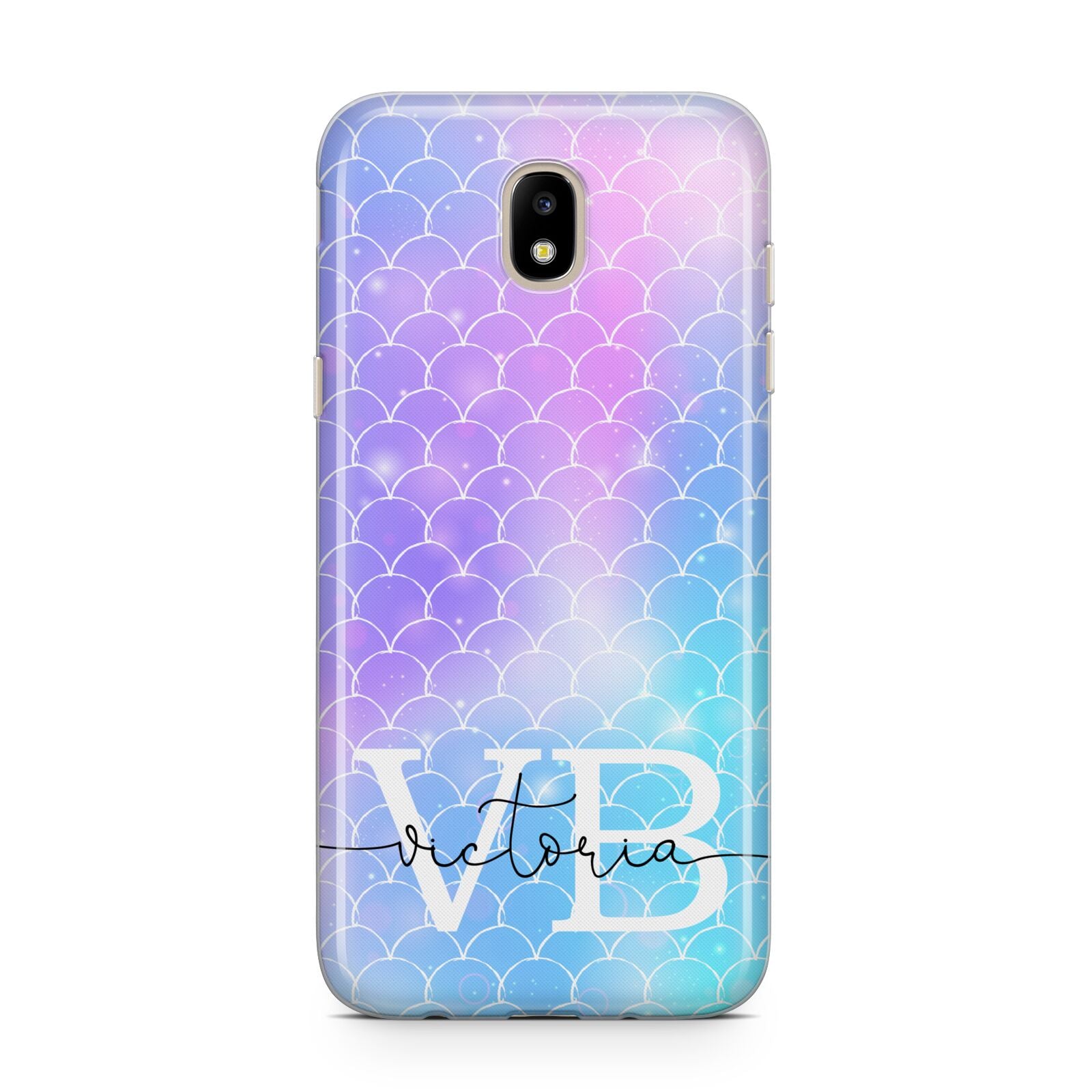 Monogram Mermaid Glitter with Name Samsung J5 2017 Case