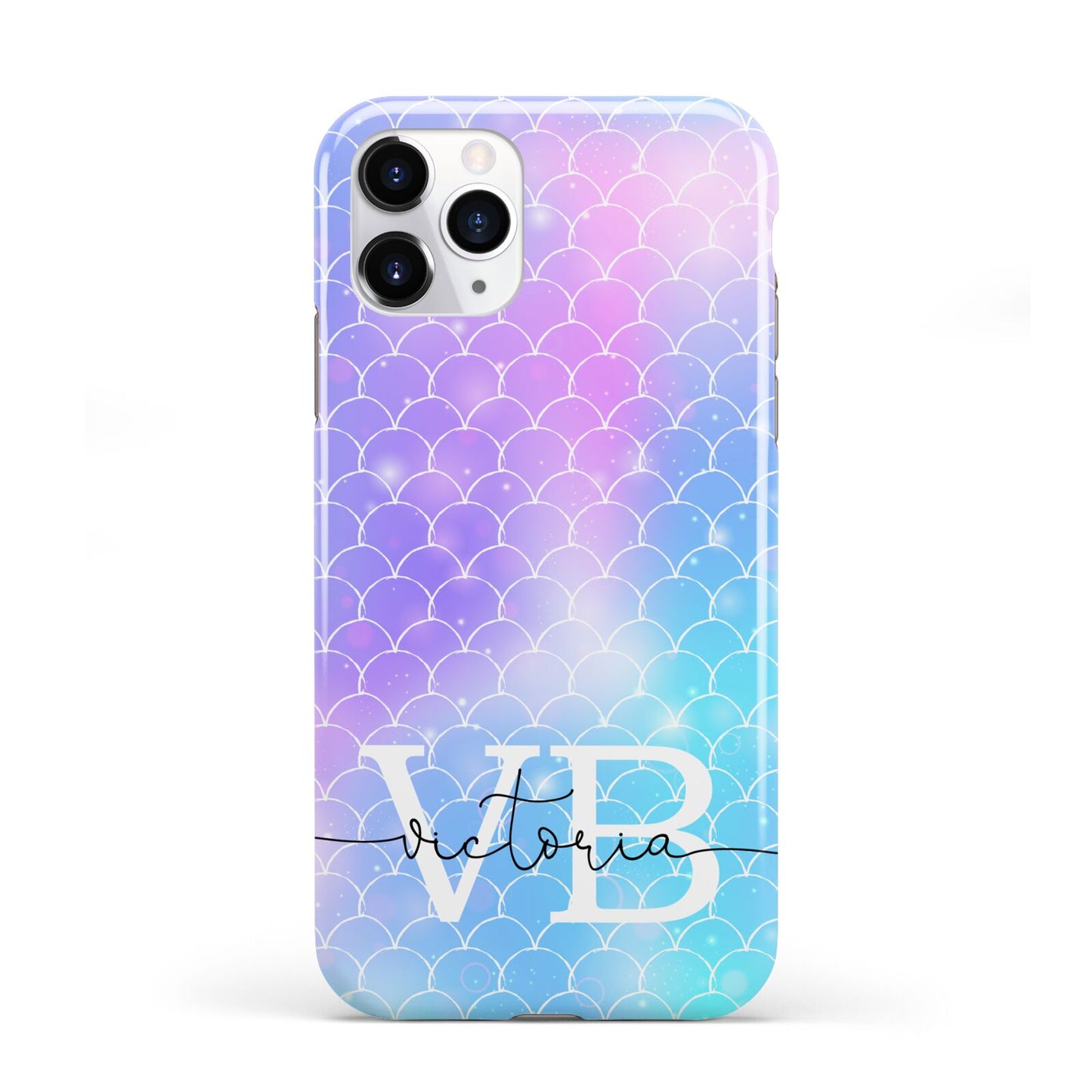 Monogram Mermaid Glitter with Name iPhone 11 Pro 3D Tough Case