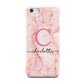 Monogram Pink Gold Agate with Text Apple iPhone 5c Case