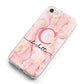 Monogram Pink Gold Agate with Text iPhone 8 Bumper Case on Silver iPhone Alternative Image