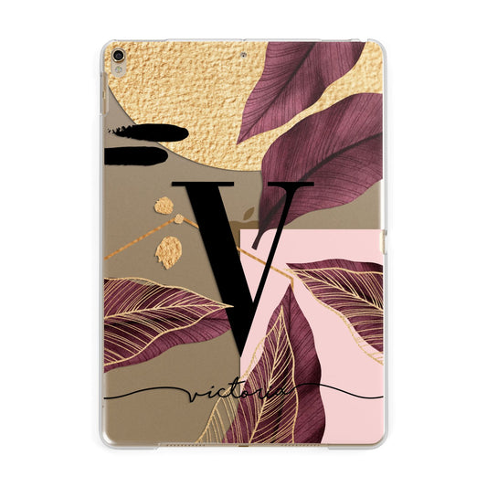 Monogram Tropical Leaves Apple iPad Gold Case