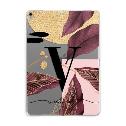 Monogram Tropical Leaves Apple iPad Silver Case