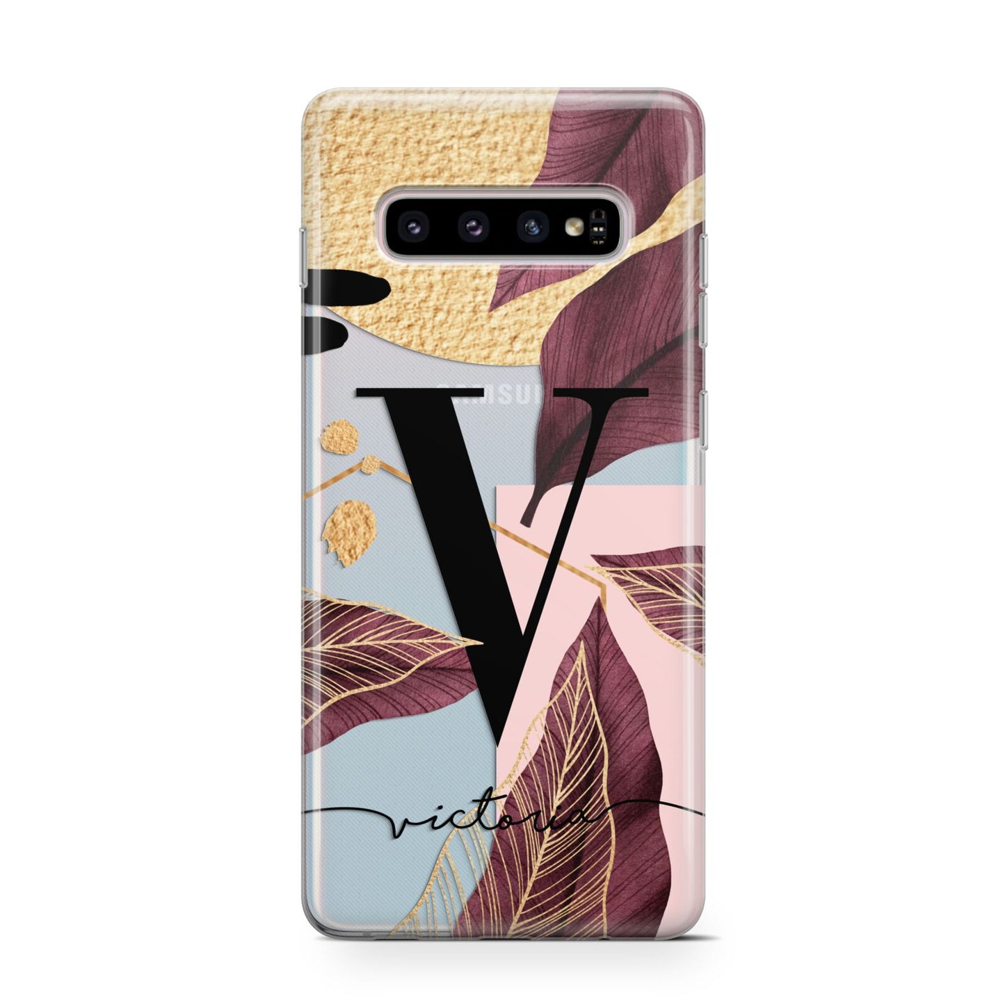 Monogram Tropical Leaves Protective Samsung Galaxy Case