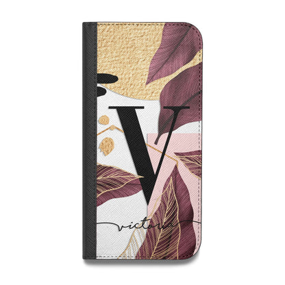 Monogram Tropical Leaves Vegan Leather Flip iPhone Case