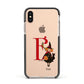 Monogram Witch Apple iPhone Xs Impact Case Black Edge on Gold Phone