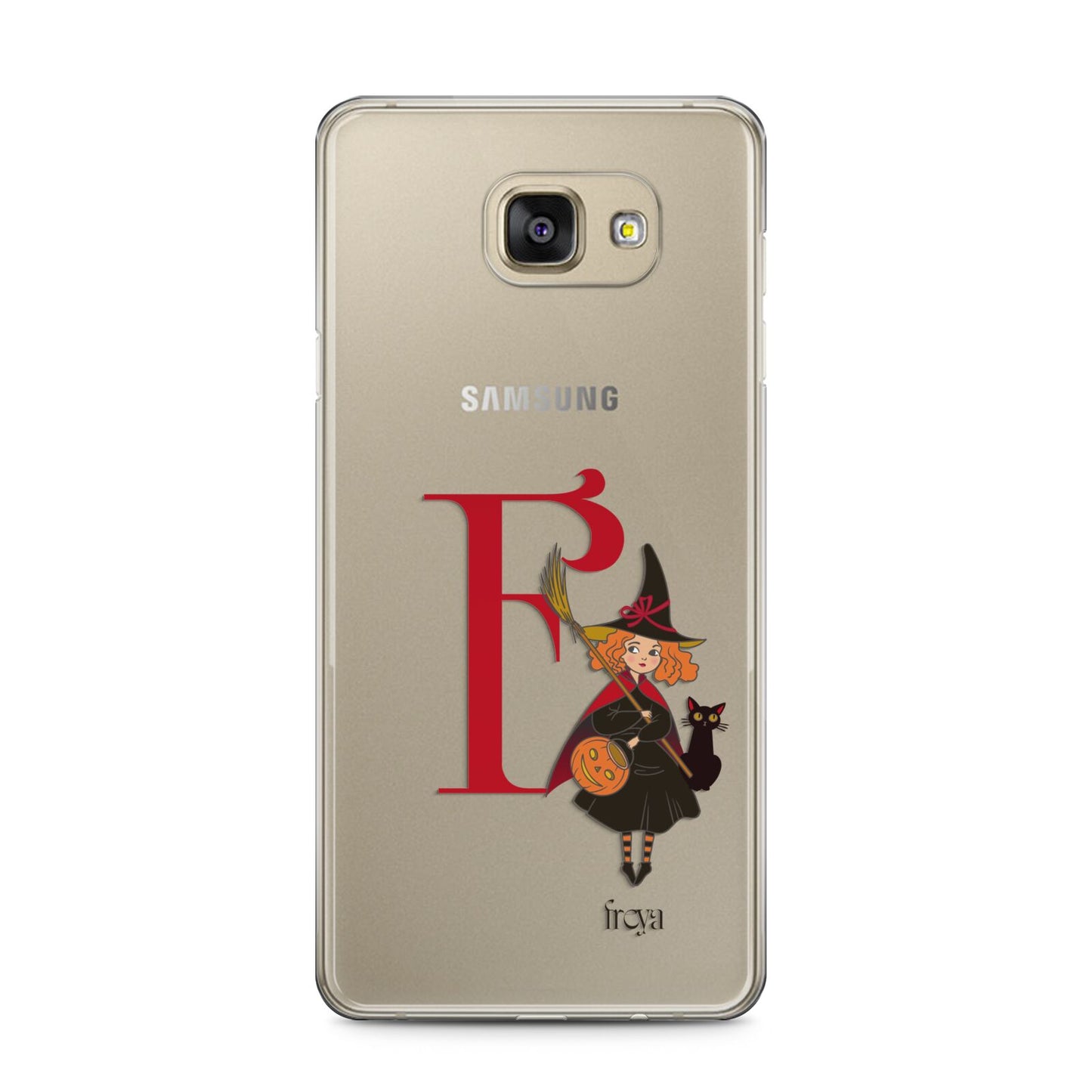 Monogram Witch Samsung Galaxy A5 2016 Case on gold phone