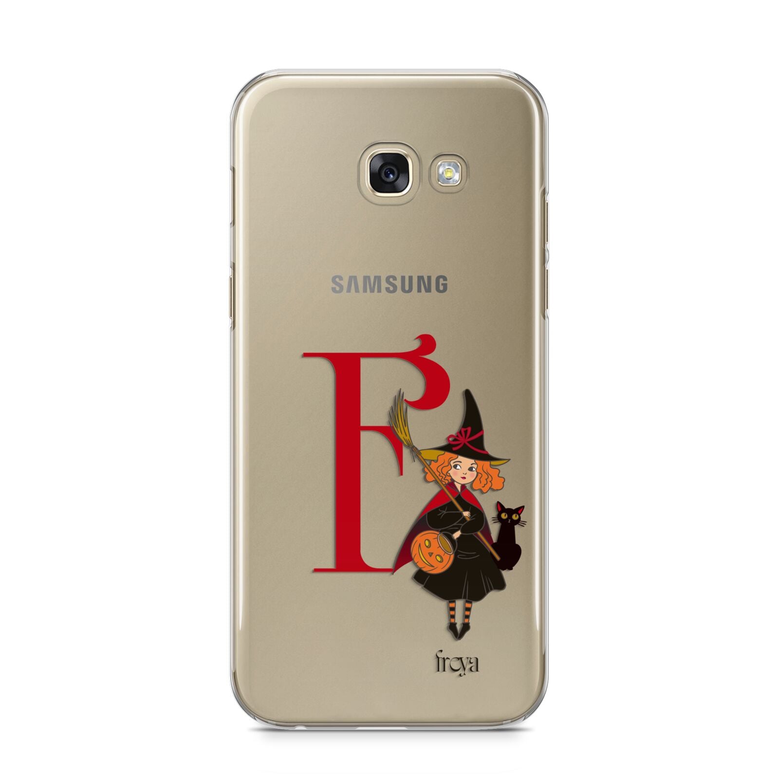 Monogram Witch Samsung Galaxy A5 2017 Case on gold phone