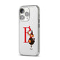 Monogram Witch iPhone 14 Pro Clear Tough Case Silver Angled Image