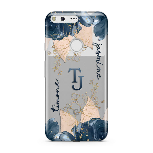 Monogrammed Florals Google Pixel Case