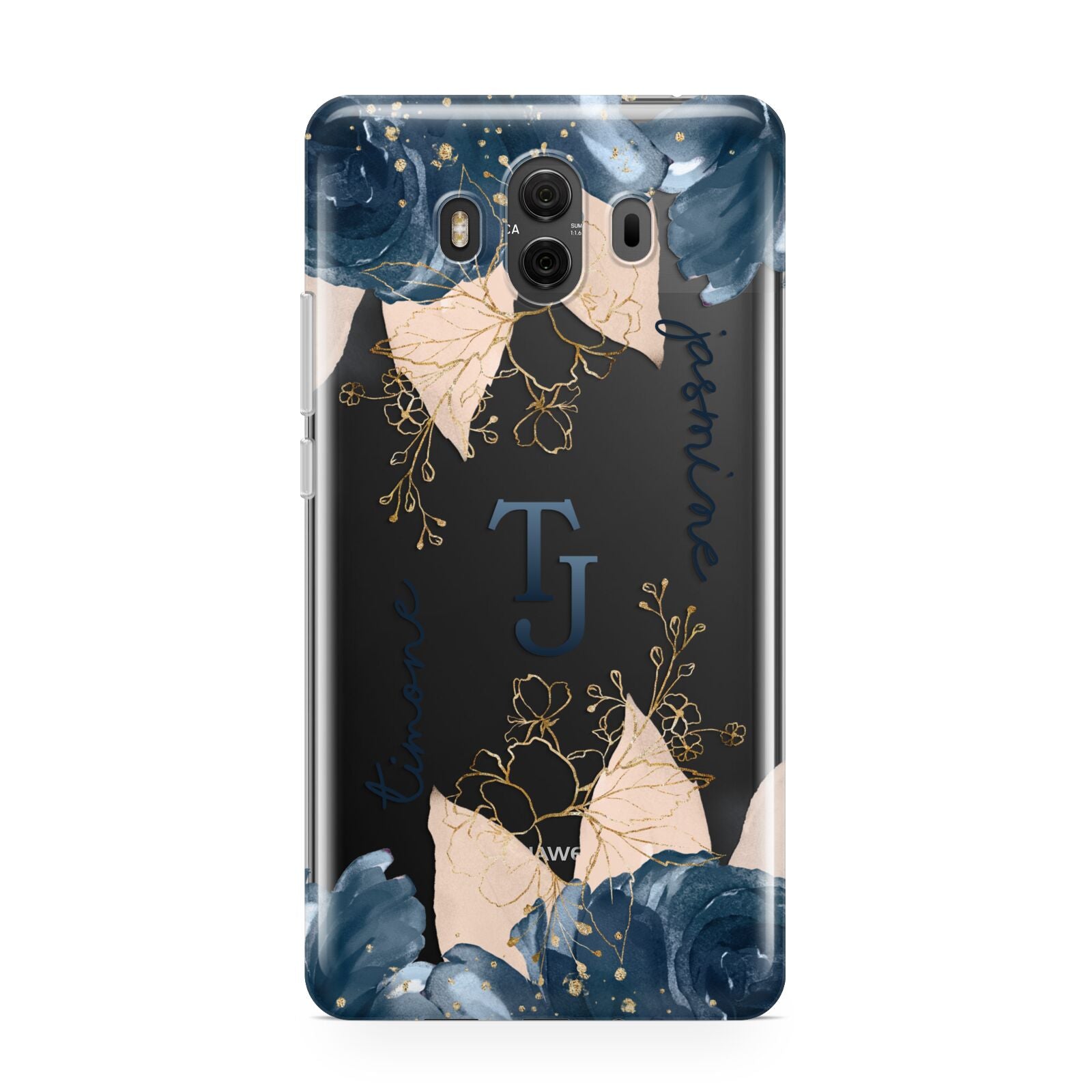 Monogrammed Florals Huawei Mate 10 Protective Phone Case