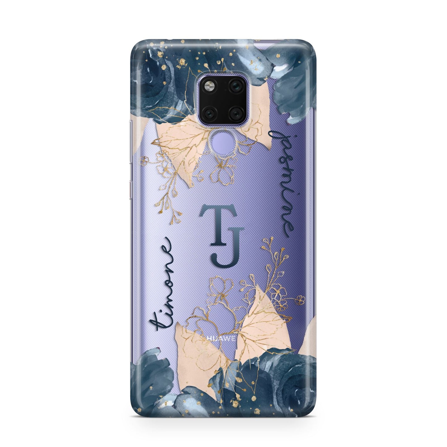 Monogrammed Florals Huawei Mate 20X Phone Case