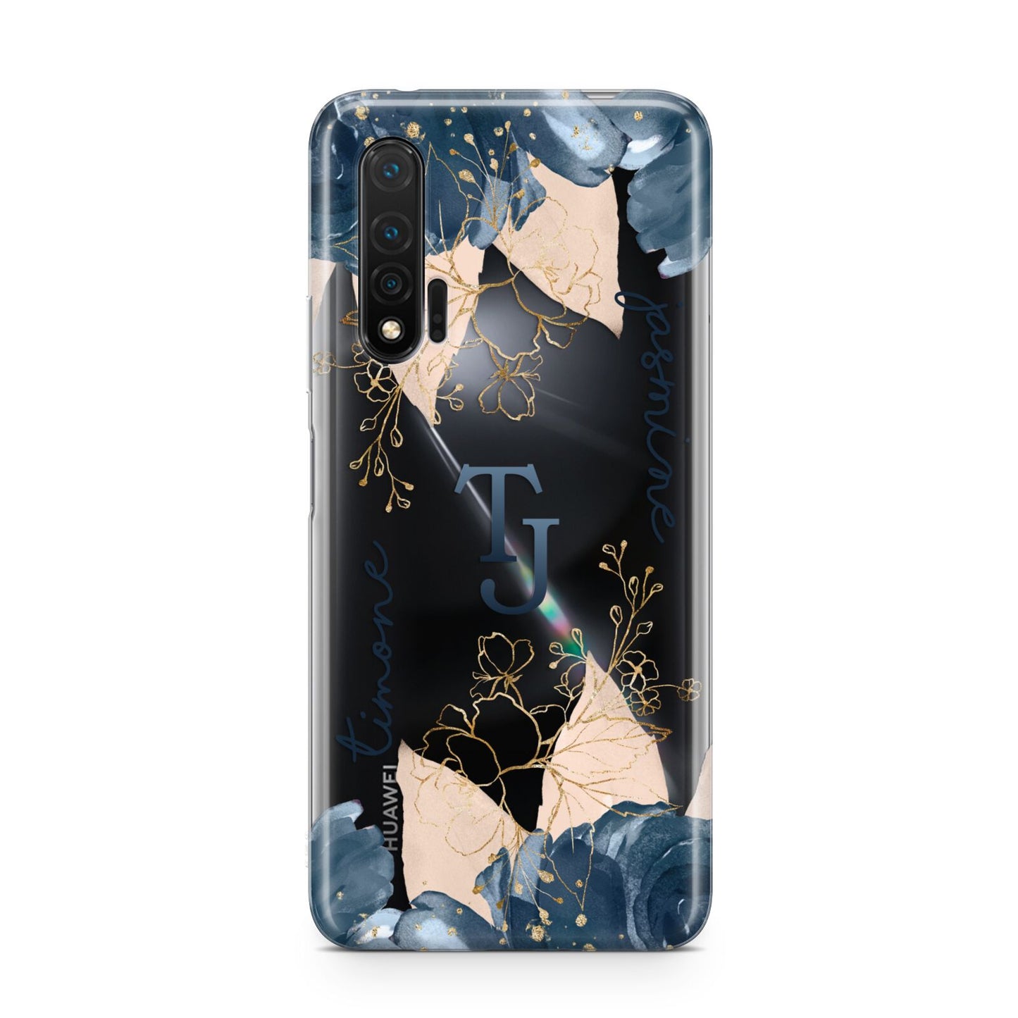 Monogrammed Florals Huawei Nova 6 Phone Case