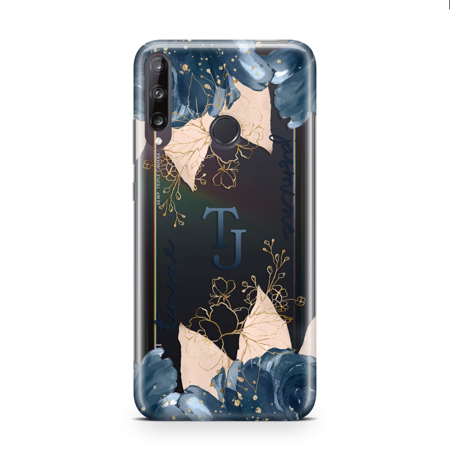 Monogrammed Florals Huawei P40 Lite E Phone Case