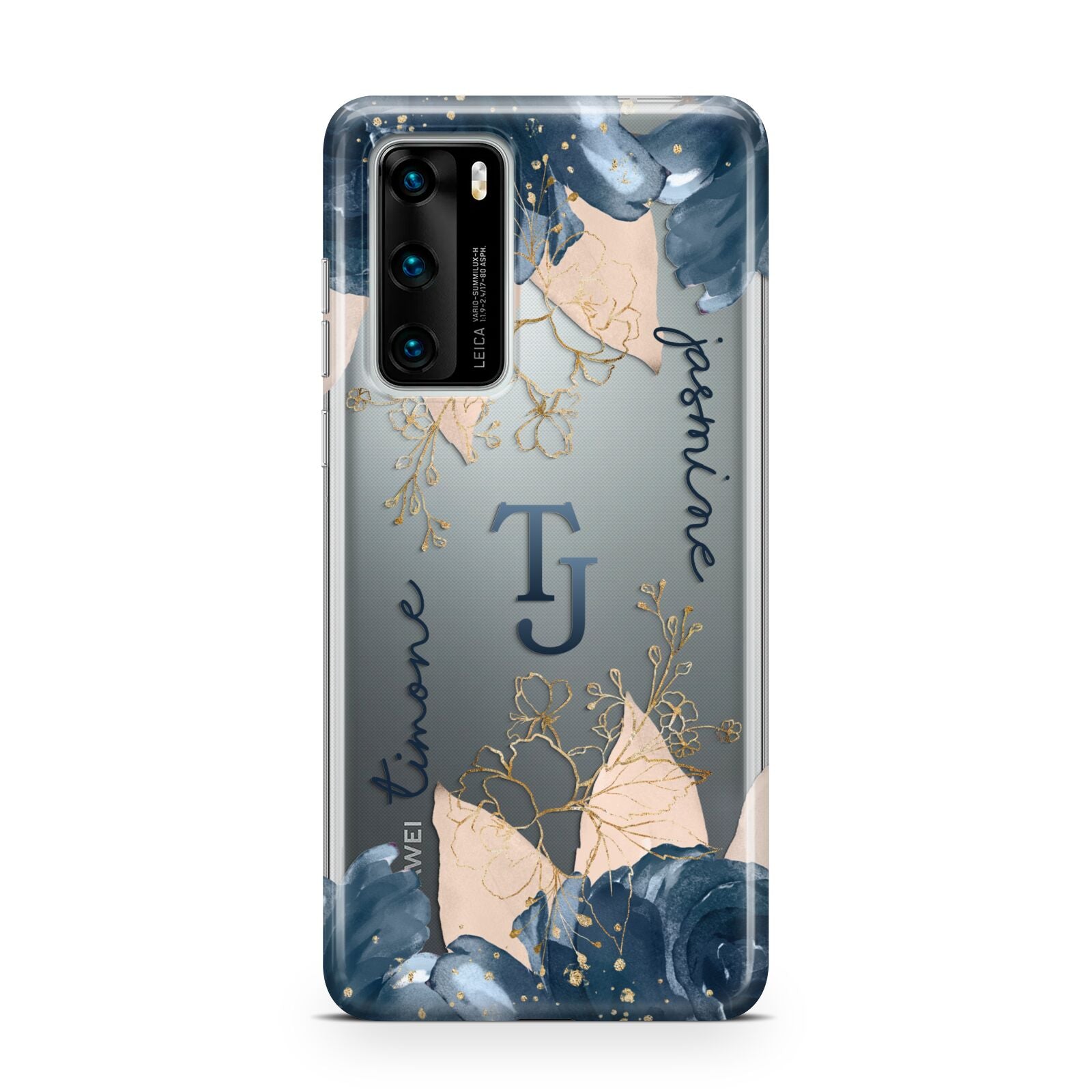 Monogrammed Florals Huawei P40 Phone Case