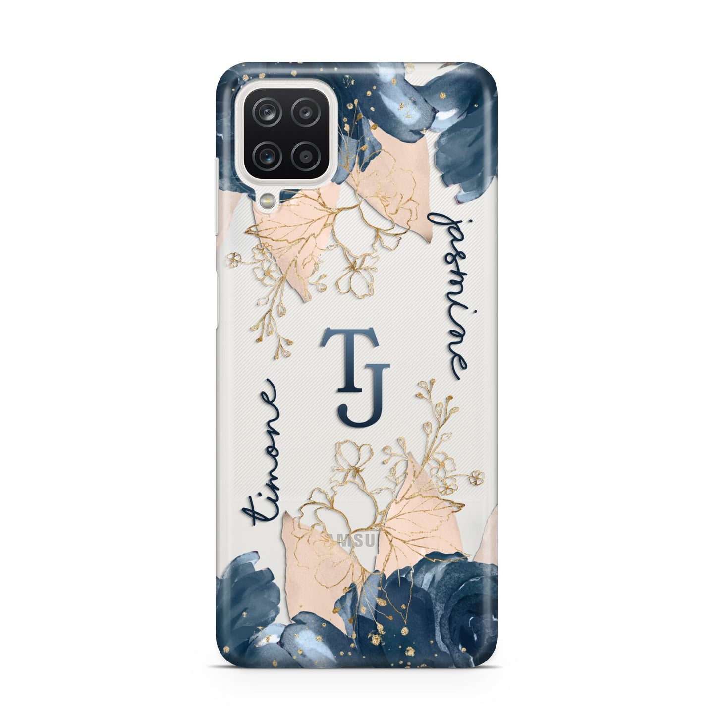 Monogrammed Florals Samsung A12 Case