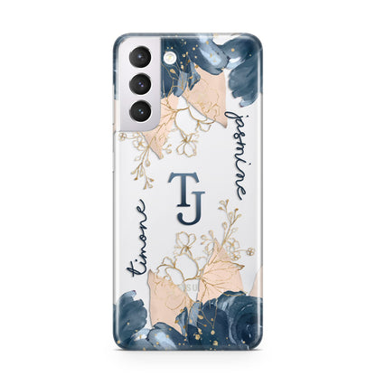 Monogrammed Florals Samsung S21 Case