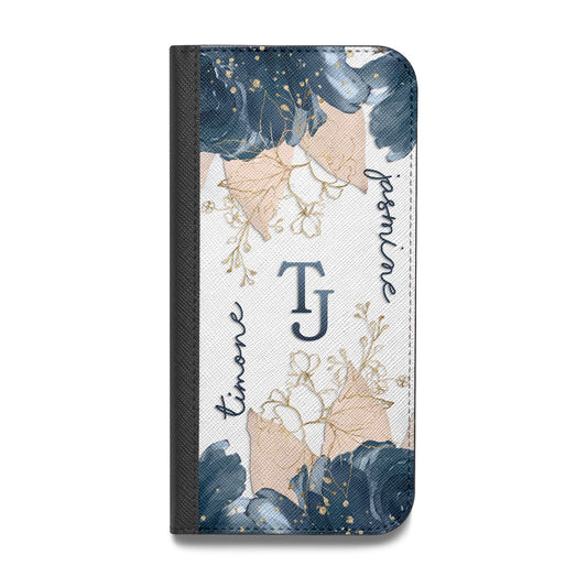 Monogrammed Florals Vegan Leather Flip iPhone Case