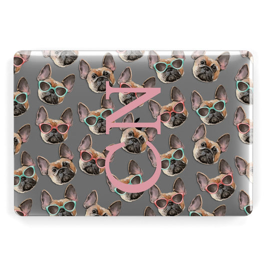 Monogrammed French Bulldog Apple MacBook Case