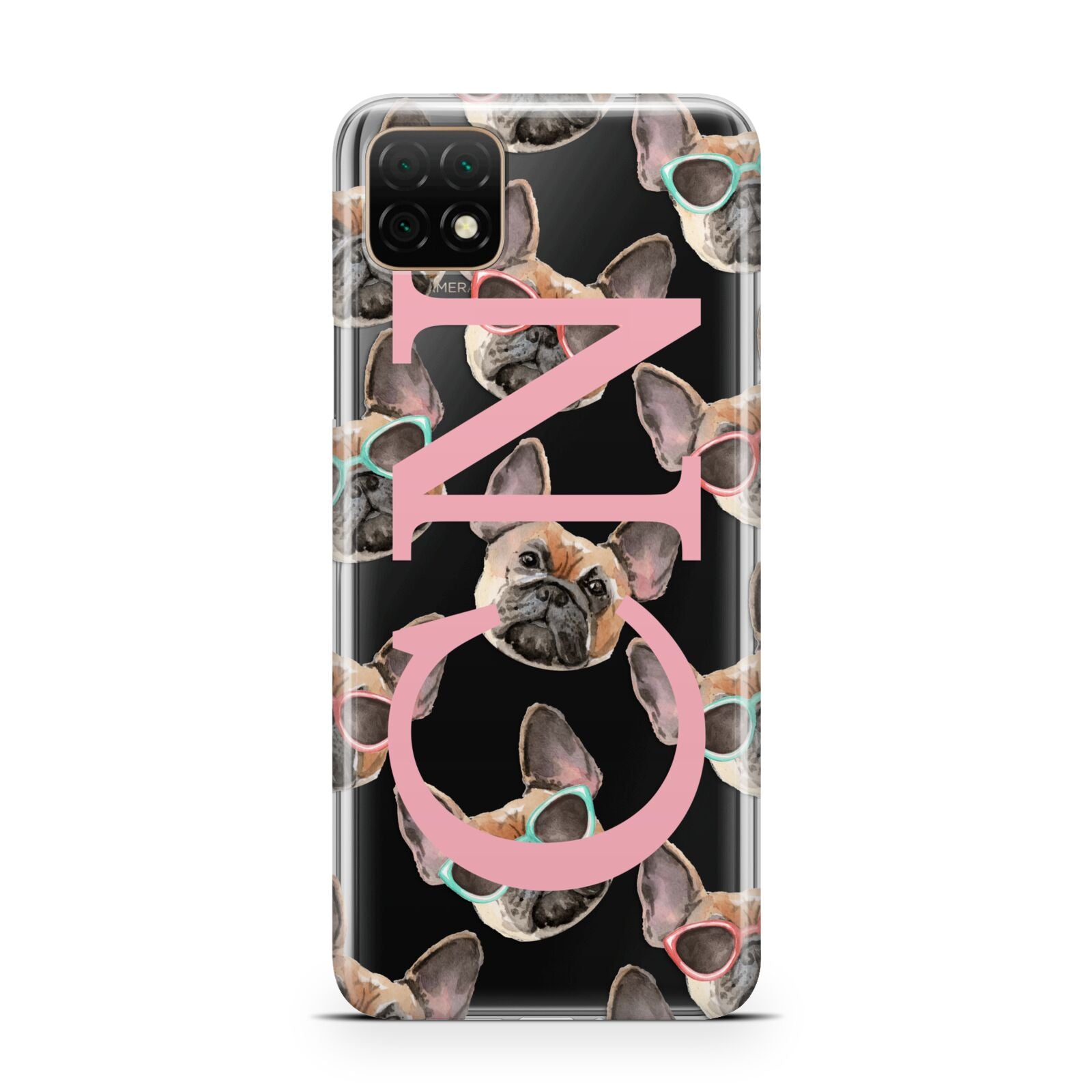 Monogrammed French Bulldog Huawei Enjoy 20 Phone Case