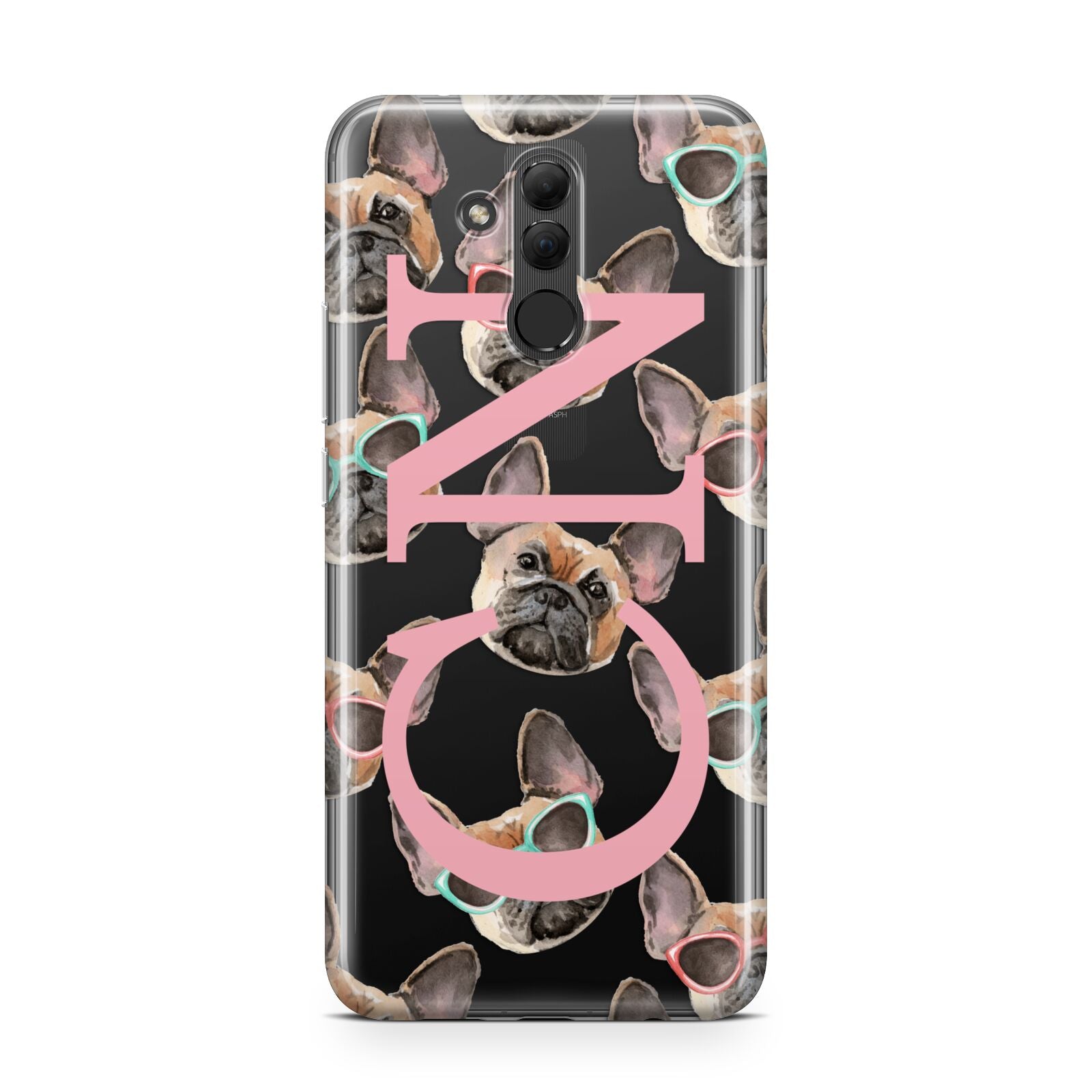 Monogrammed French Bulldog Huawei Mate 20 Lite