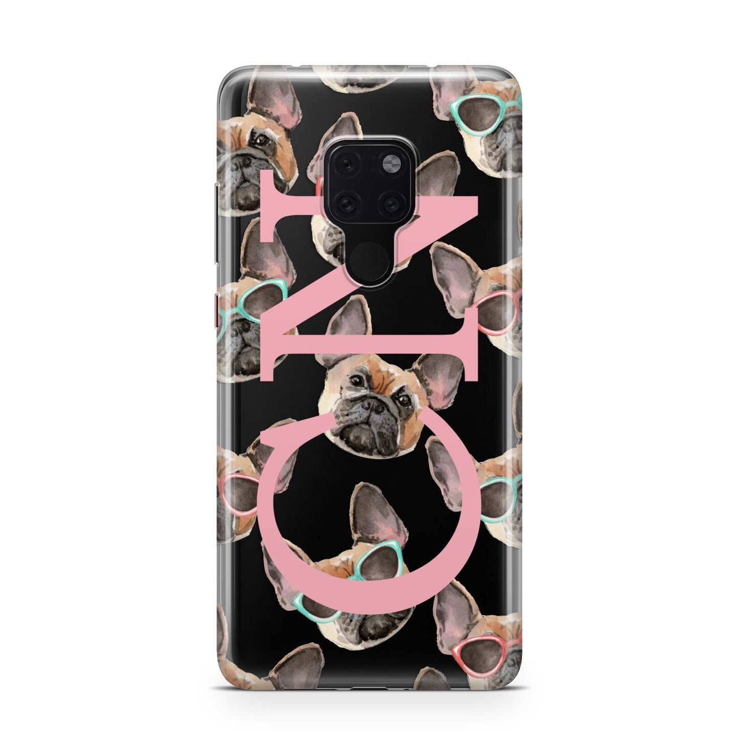 Monogrammed French Bulldog Huawei Mate 20 Phone Case