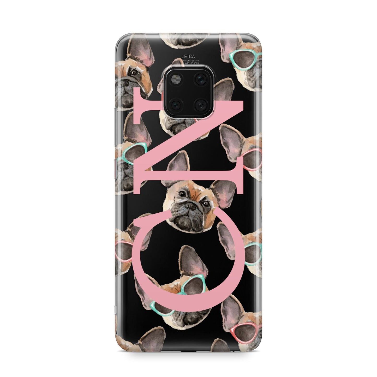 Monogrammed French Bulldog Huawei Mate 20 Pro Phone Case