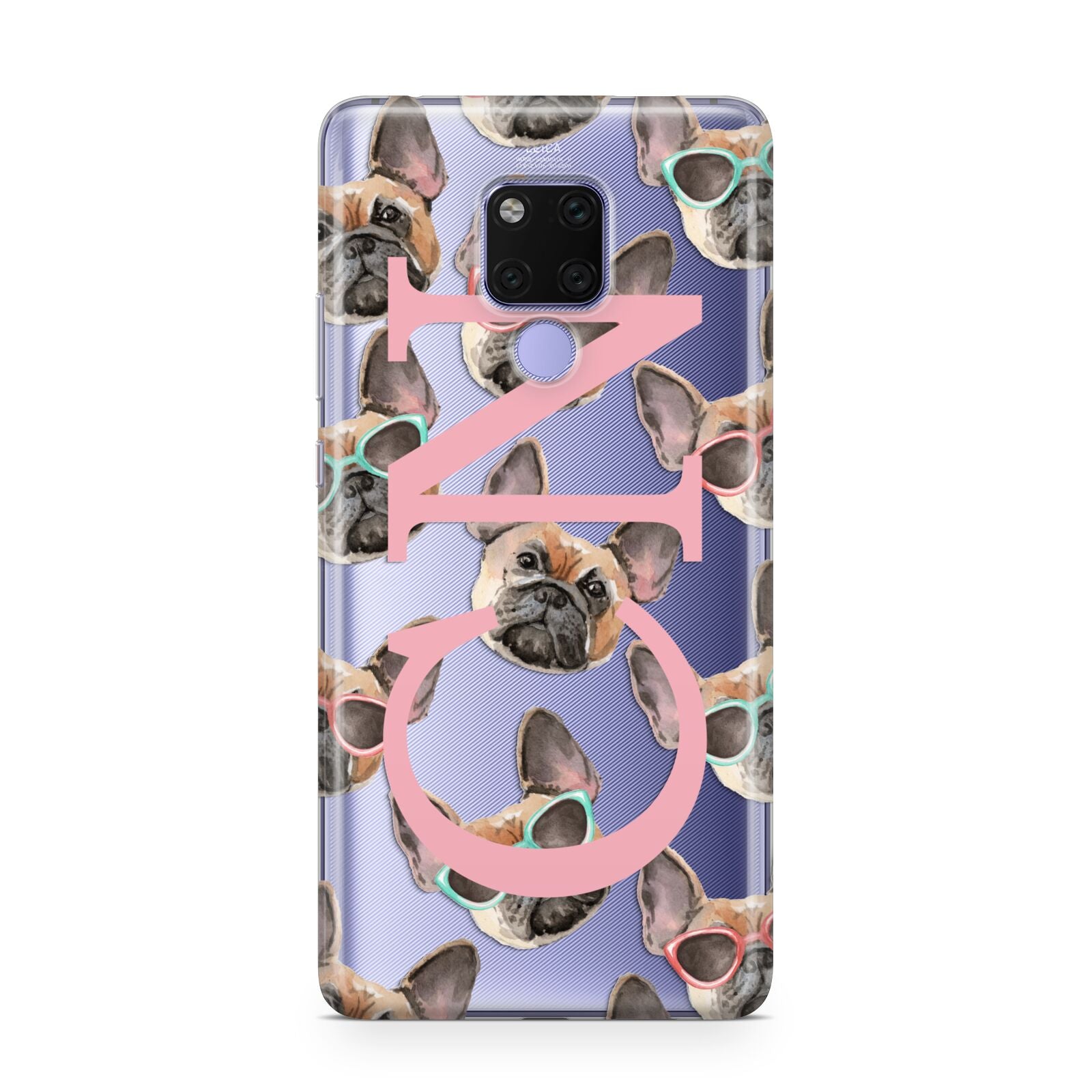 Monogrammed French Bulldog Huawei Mate 20X Phone Case