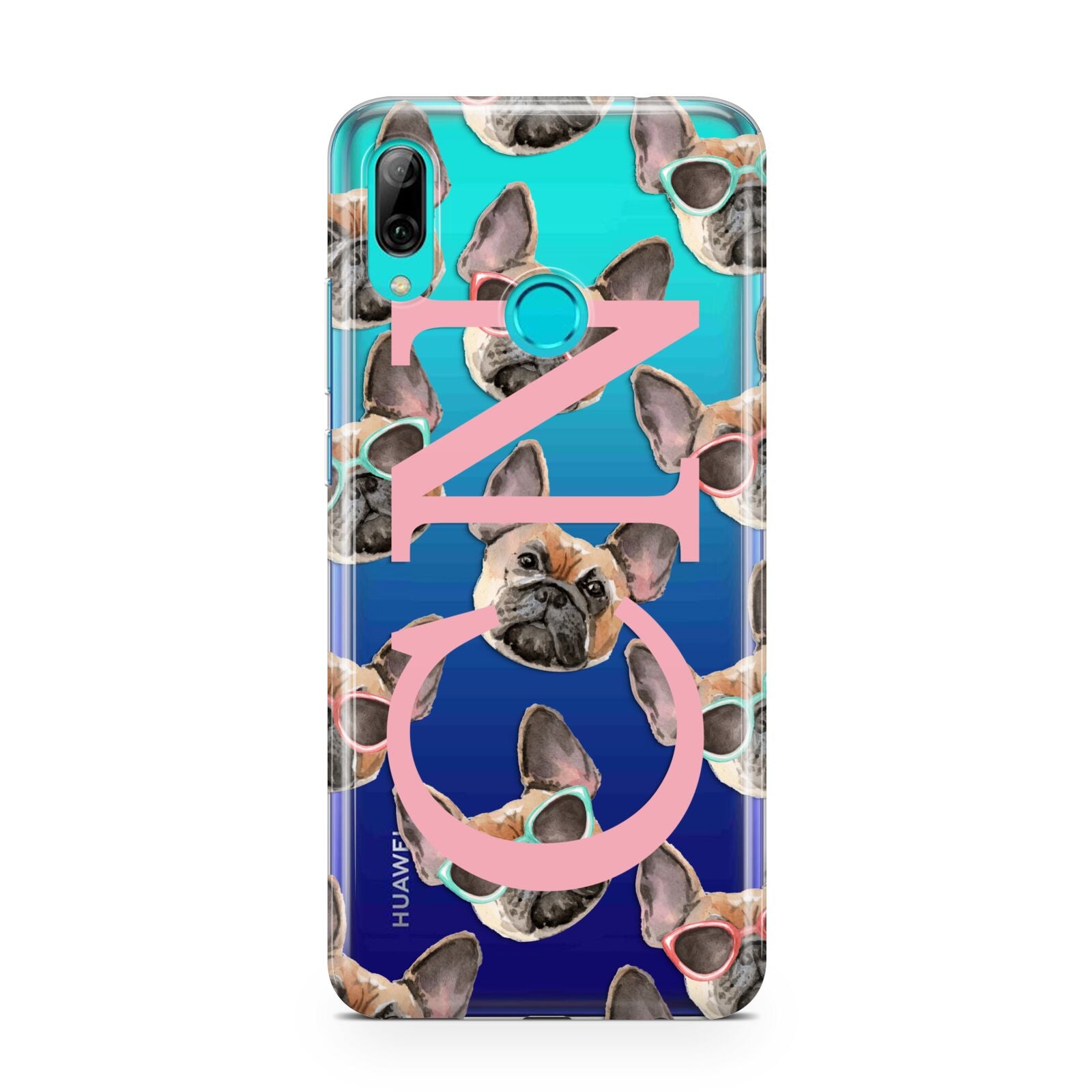 Monogrammed French Bulldog Huawei P Smart 2019 Case