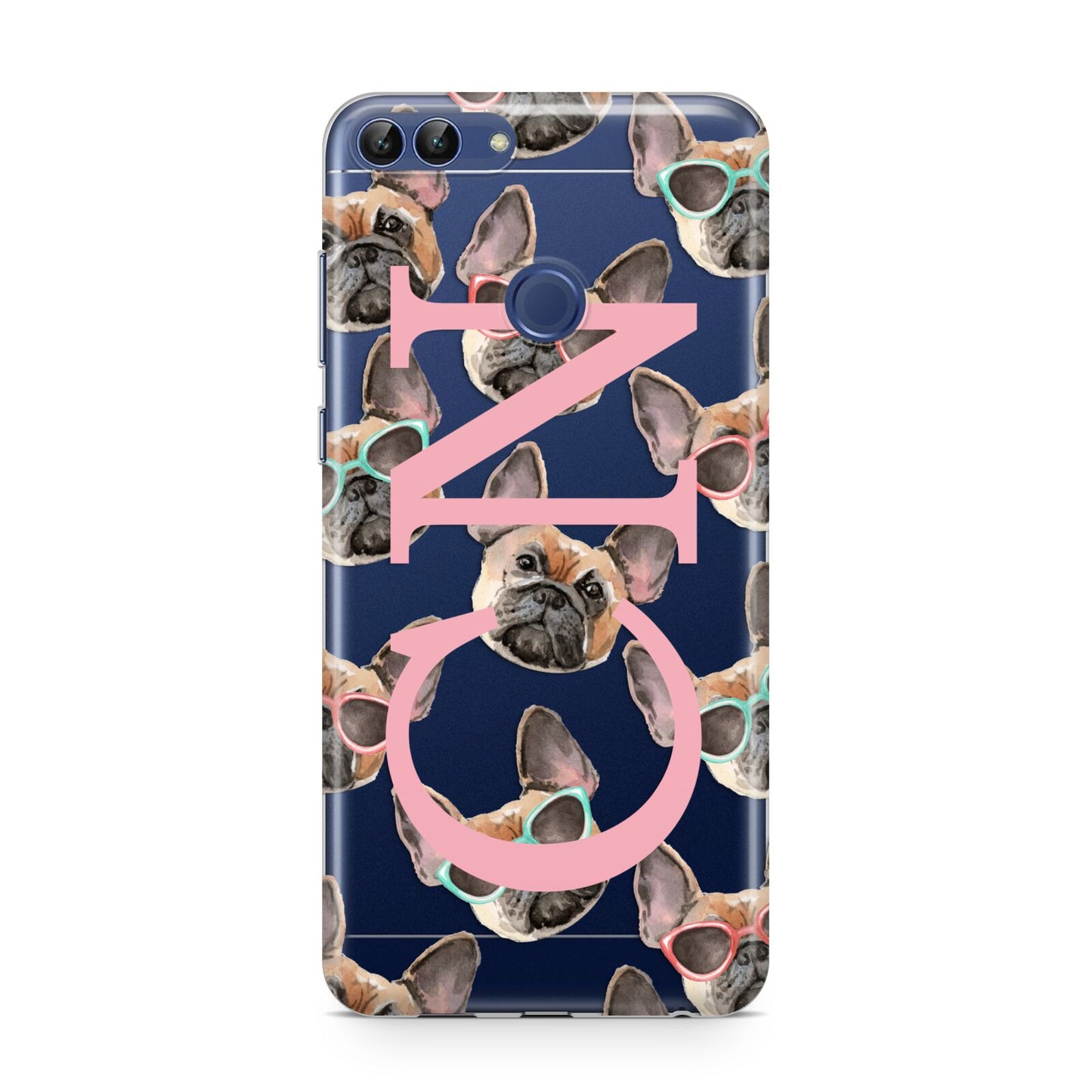 Monogrammed French Bulldog Huawei P Smart Case