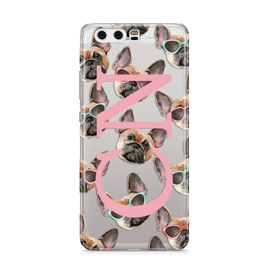 Monogrammed French Bulldog Huawei P10 Phone Case