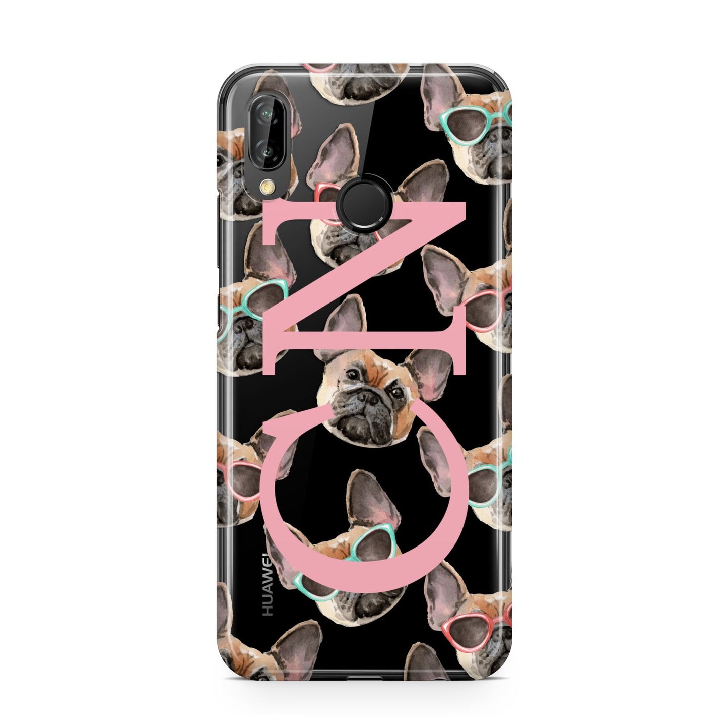 Monogrammed French Bulldog Huawei P20 Lite Phone Case