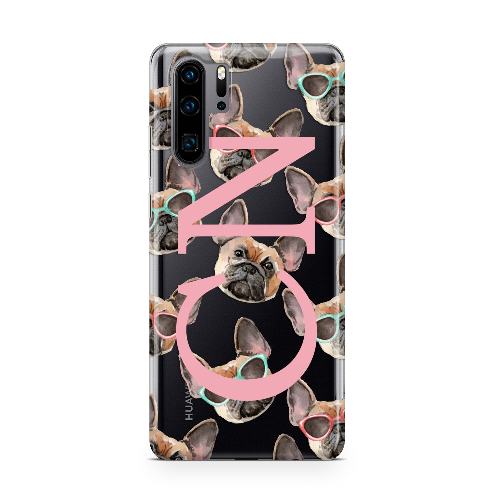 Monogrammed French Bulldog Huawei P30 Pro Phone Case