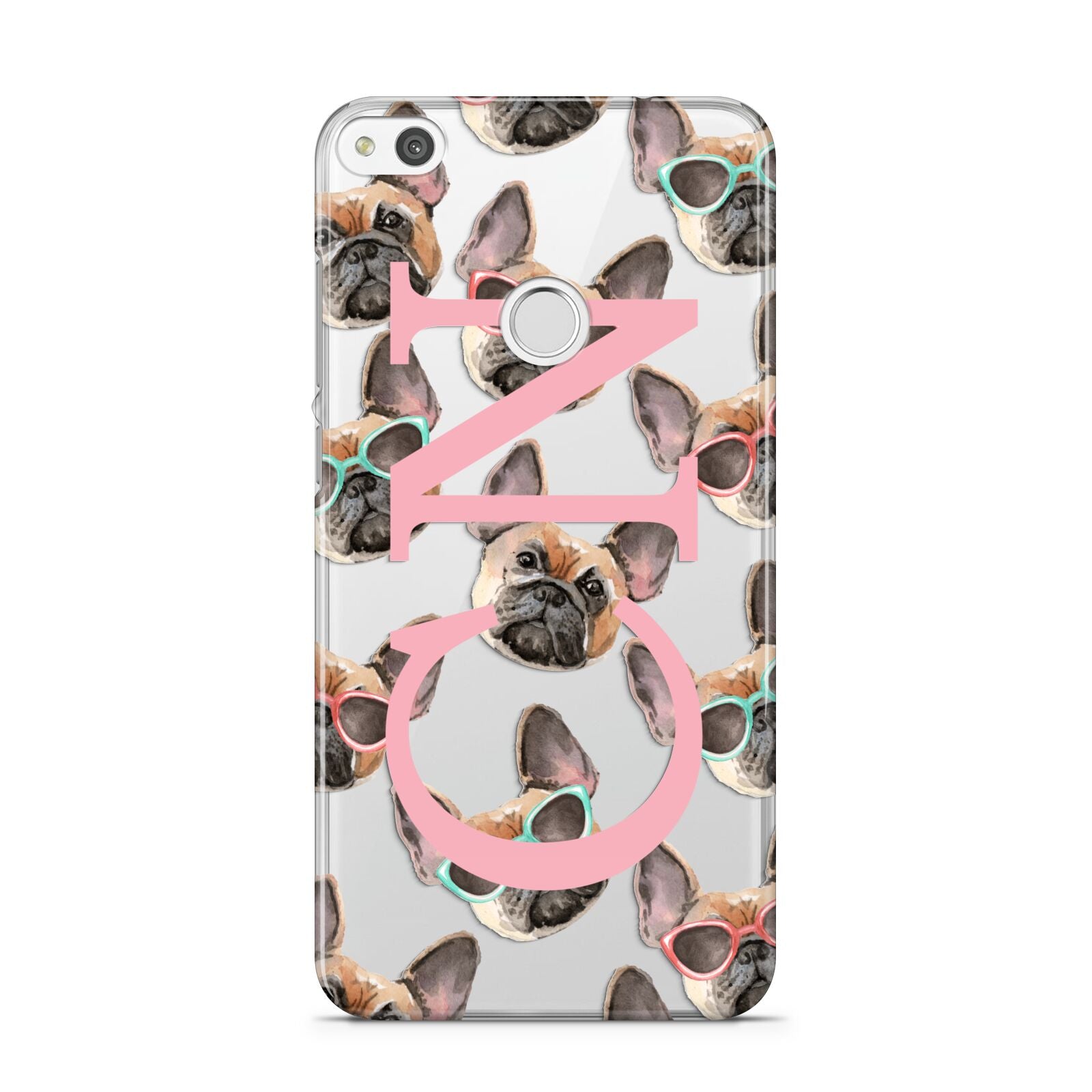 Monogrammed French Bulldog Huawei P8 Lite Case