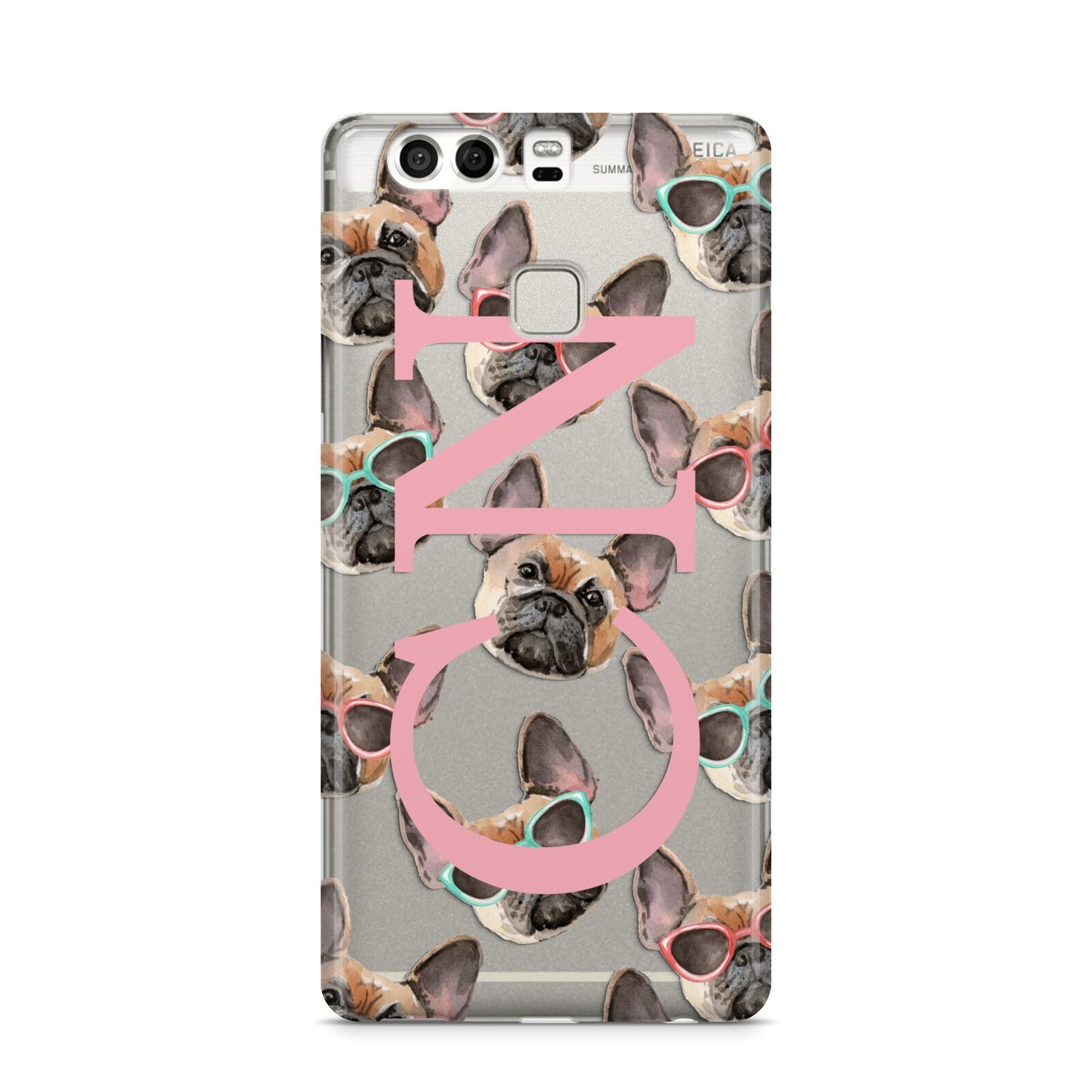 Monogrammed French Bulldog Huawei P9 Case