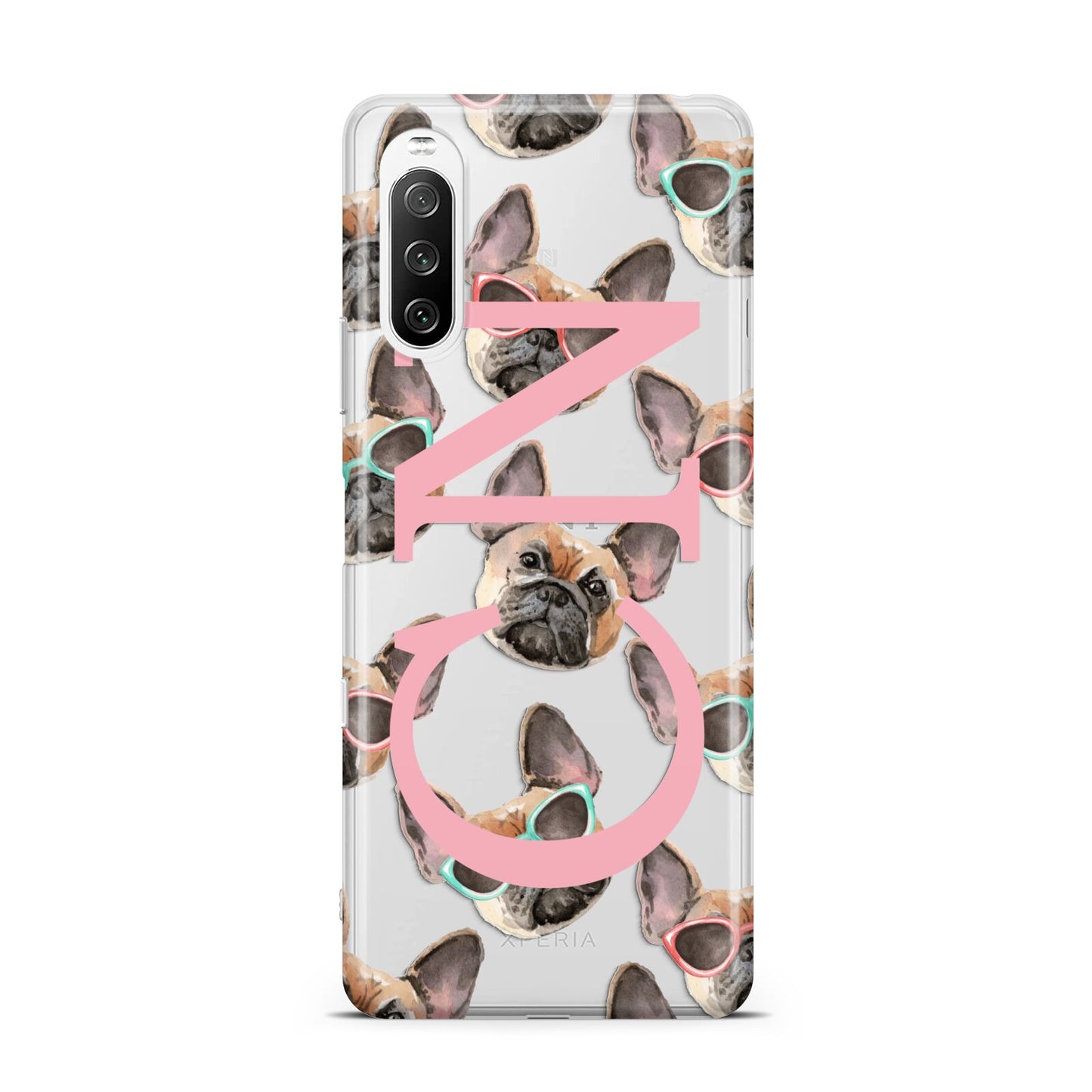 Monogrammed French Bulldog Sony Xperia 10 III Case