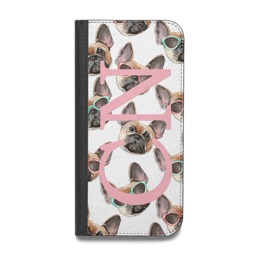 Monogrammed French Bulldog Vegan Leather Flip Samsung Case