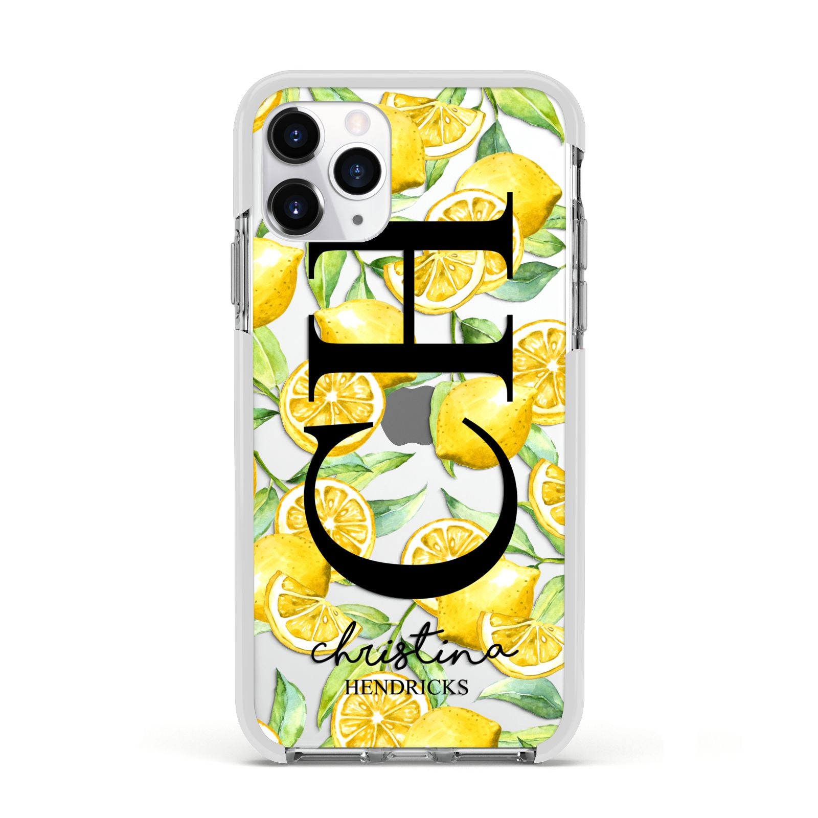 Monogrammed Lemon Fruit iPhone Case Dyefor