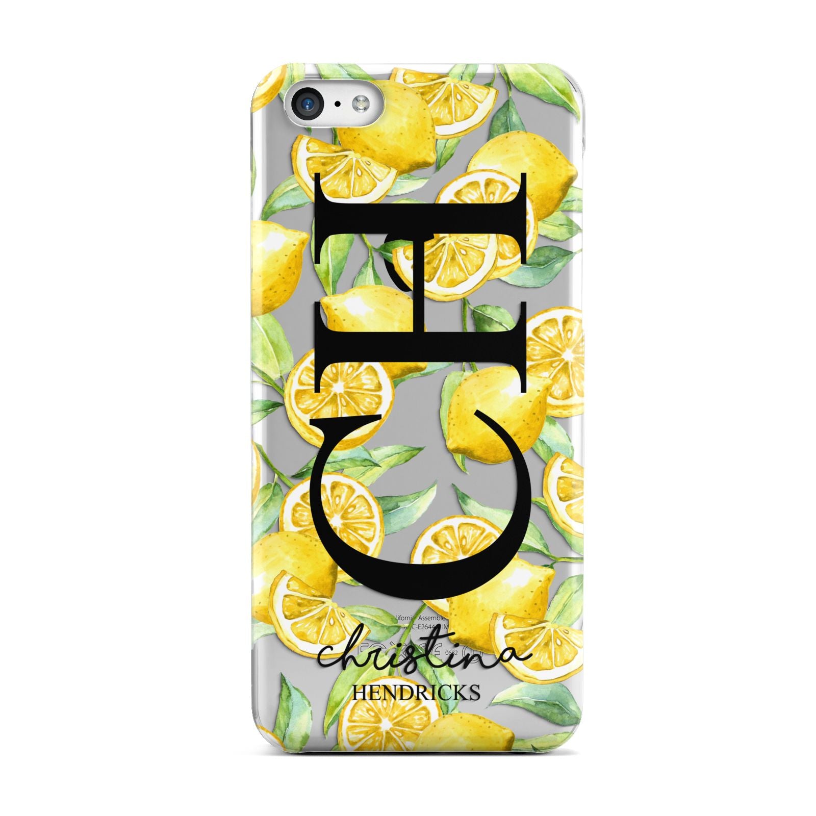 Monogrammed Lemon Fruit Apple iPhone 5c Case